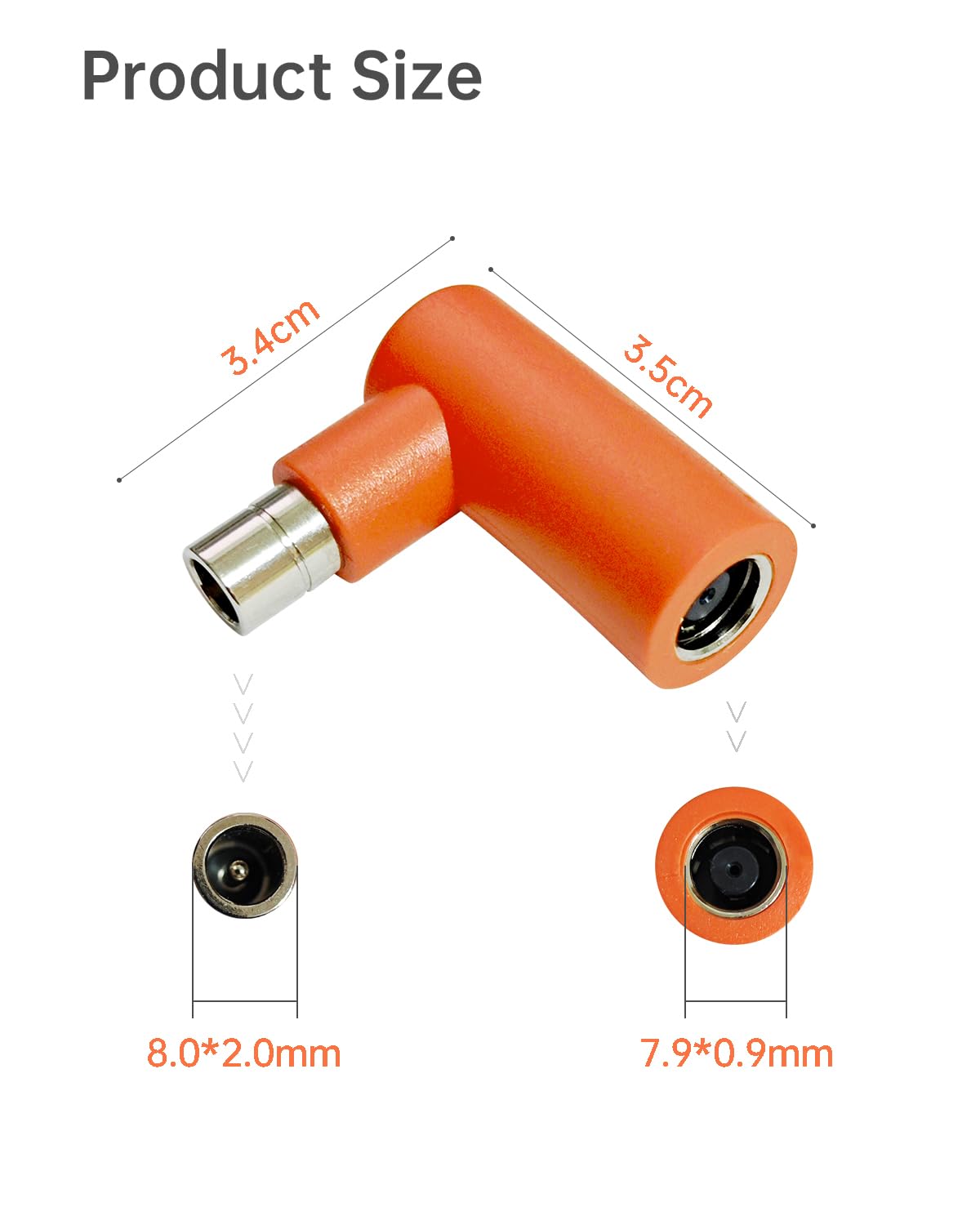Amazon.com: Naubluvo DC 7909 to DC 8020 Adapter 90-Degree Right